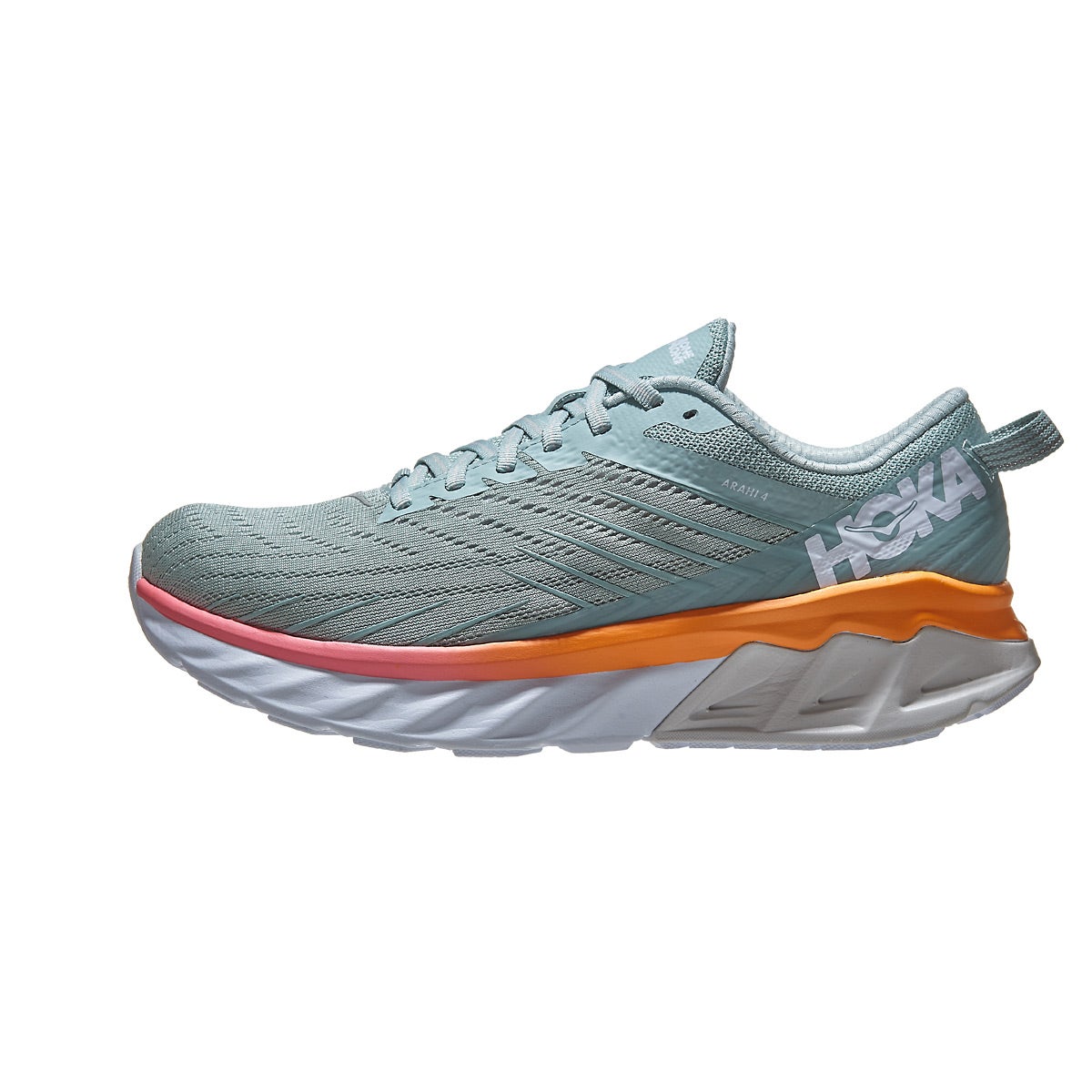 HOKA ONE ONE Arahi 4 Women's Shoes Blue Haze/Lunar Rock 360° View ...