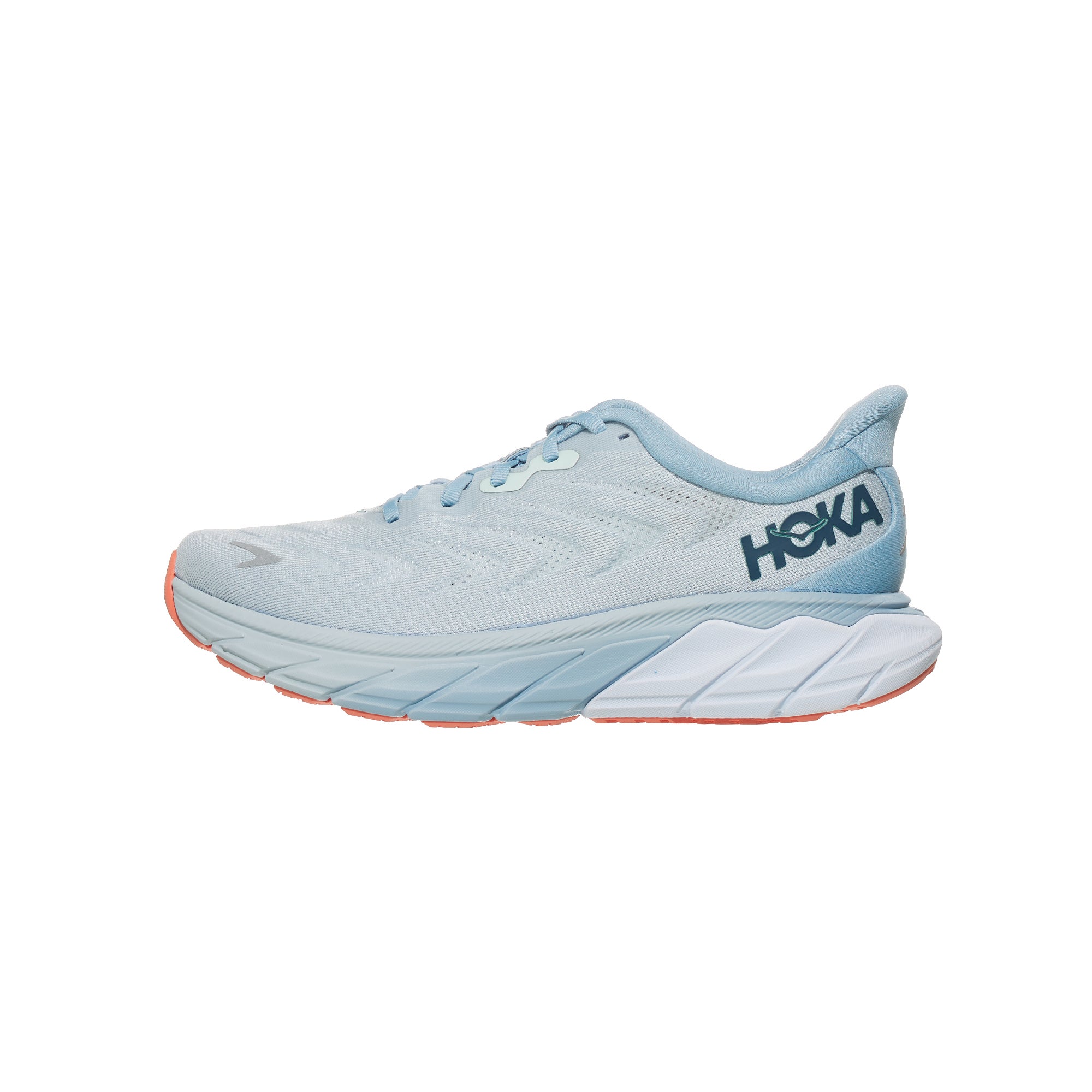 HOKA Arahi 6 Women's Shoes Plein Air/Blue Fog 360° View - Tennis Warehouse