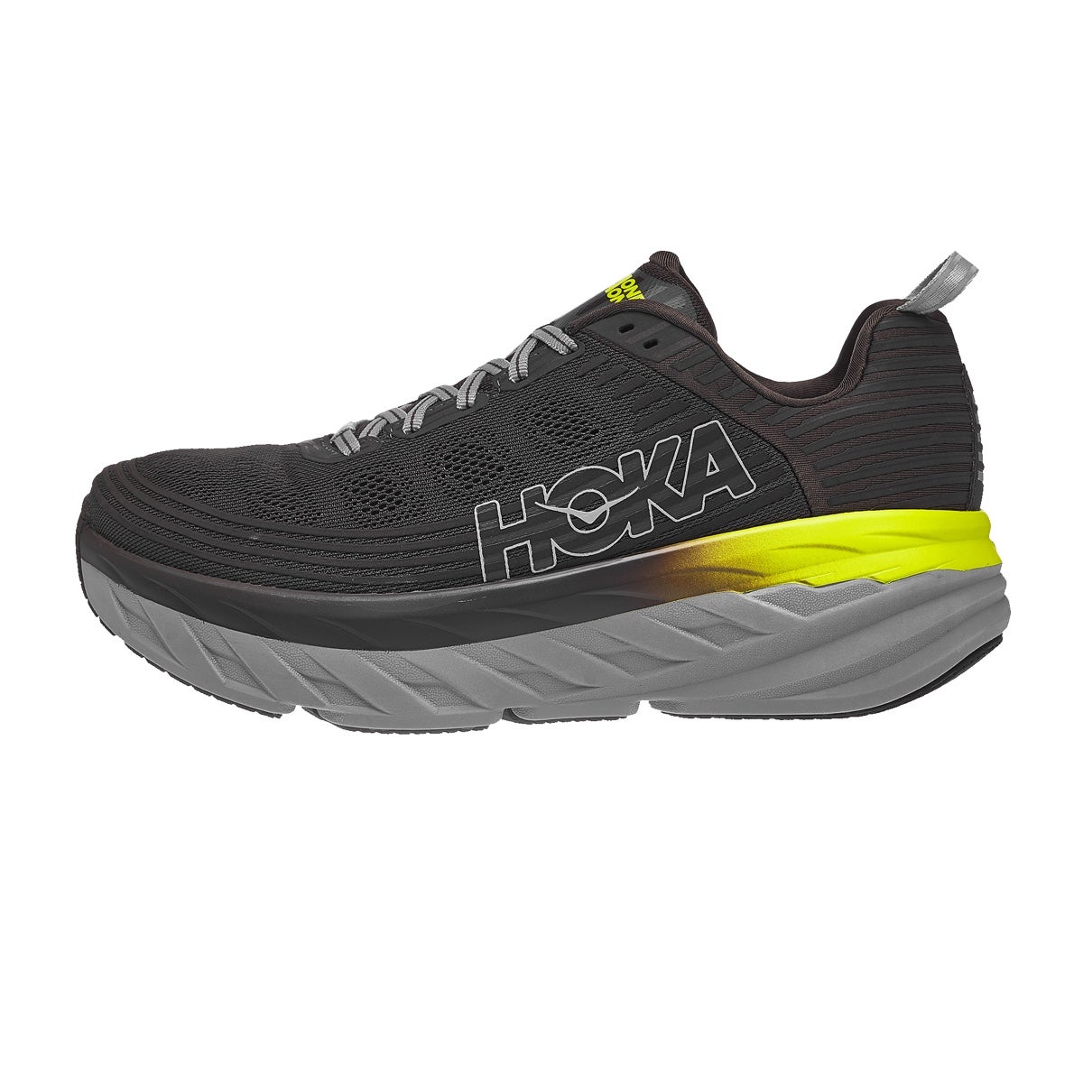 Hoka One One Bondi 6 Mens Shoes Black Olivepavemen 360° View Running Warehouse 0046