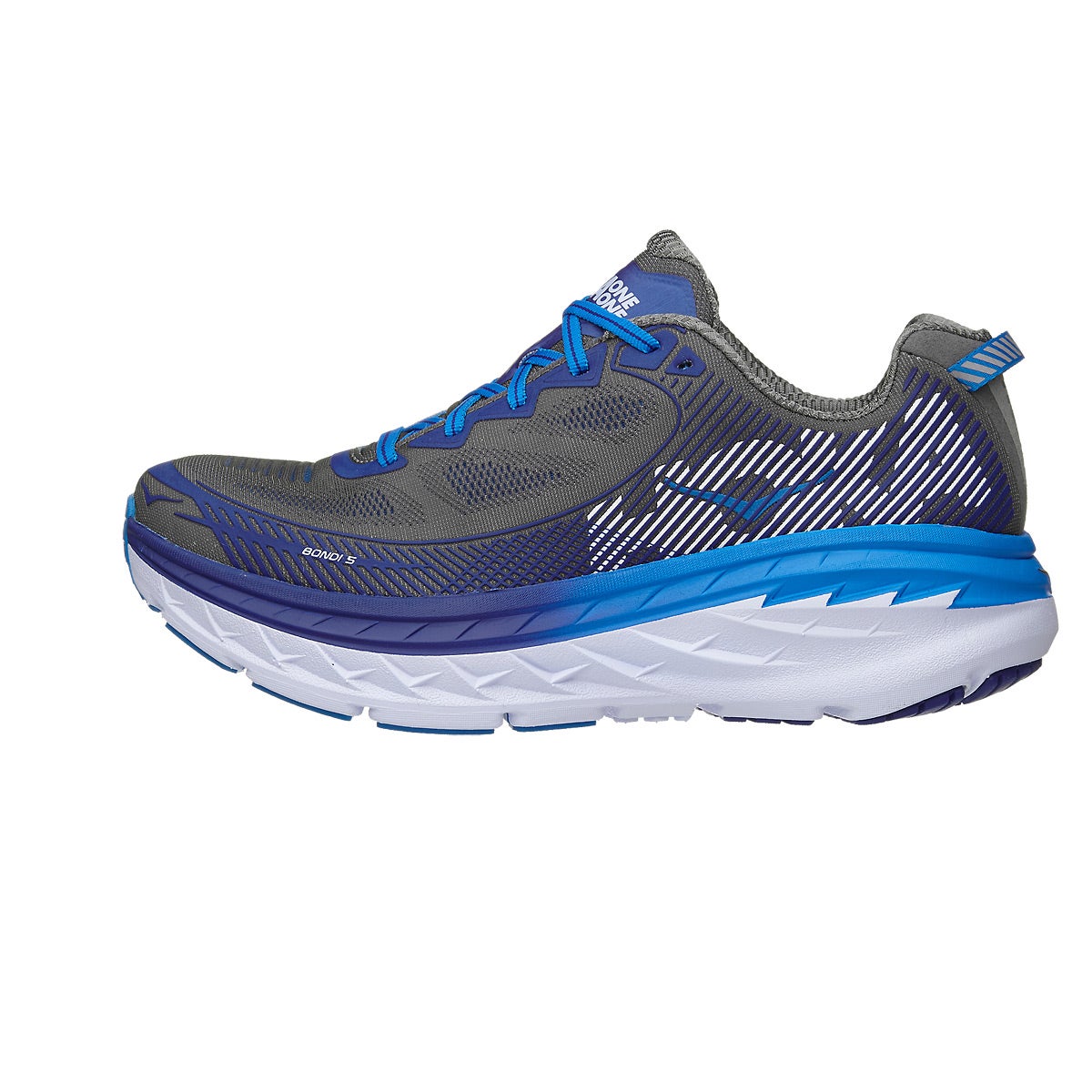 HOKA ONE ONE Bondi 5 Men's Shoes Charcoal Grey/Blue 360° View | Running ...