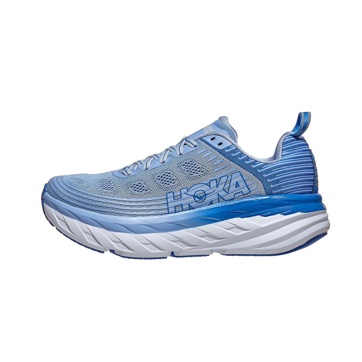 HOKA ONE ONE Bondi 6 Women's Shoes Serenity/Palace Blue 360° View