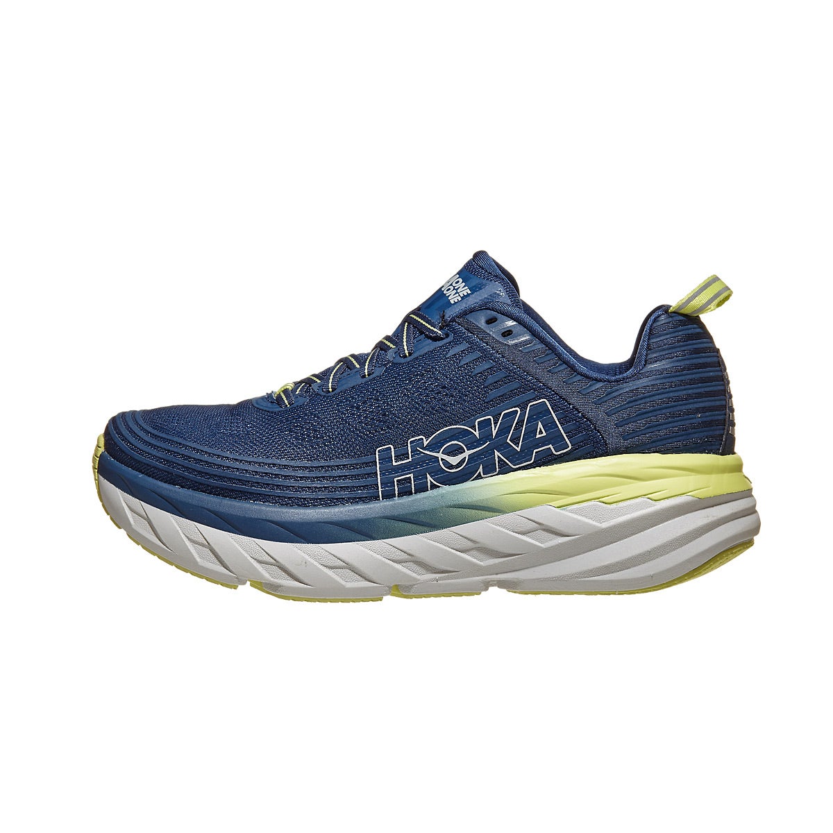 HOKA ONE ONE Bondi 6 Women's Shoes Ensign Blue/Lime 360° View | Running ...