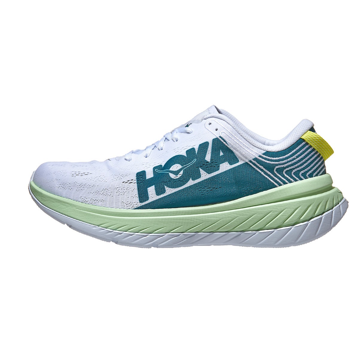 HOKA ONE ONE Carbon X Men's Shoes Green Ash/White 360° View | Running ...