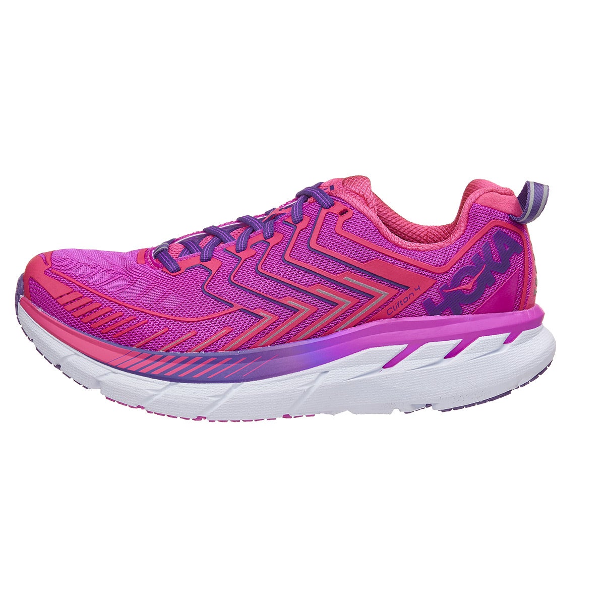 HOKA ONE ONE Clifton 4 Women's Shoes Fuchsia/Hot Pin 360° View ...