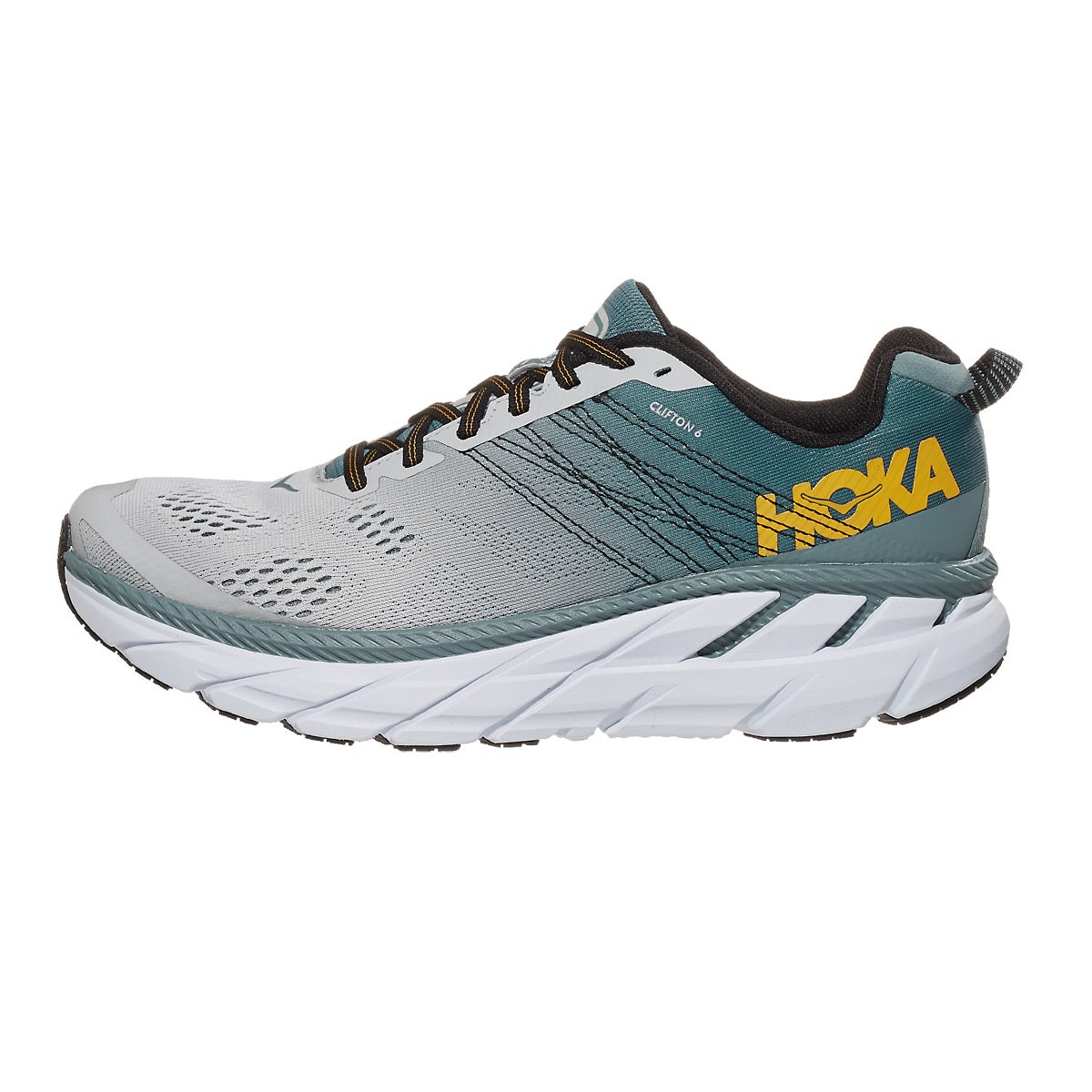 HOKA ONE ONE Clifton 6 Men's Shoes Lead/Lunar Rock 360° View | Running ...