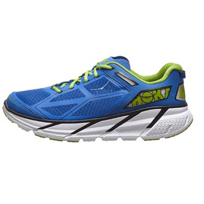 HOKA ONE ONE Clifton Men's Shoes Blue/Black/Lime 360° View | Running ...