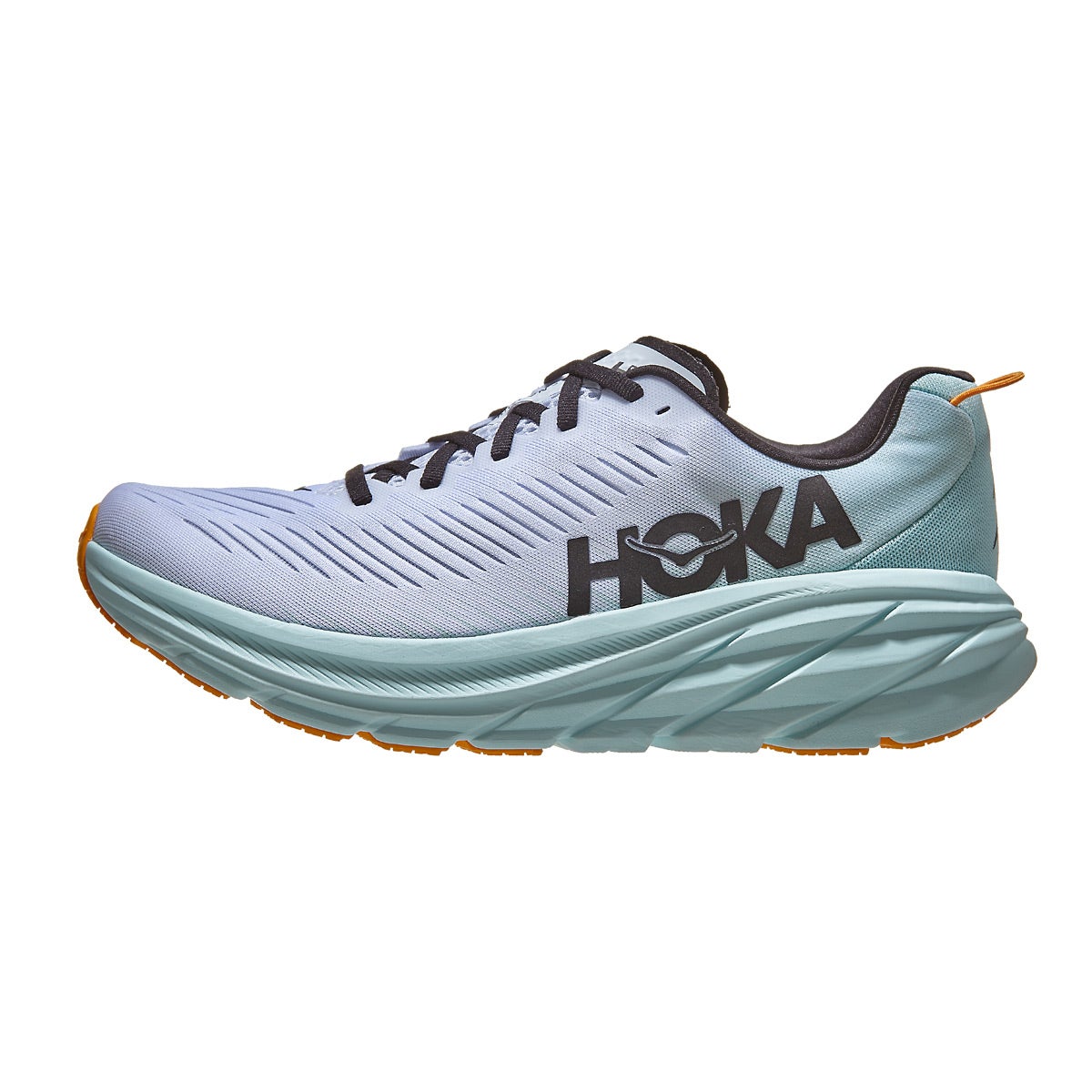 HOKA Rincon 3 Men's Shoes White/Blue Glass 360° View - Tennis Warehouse