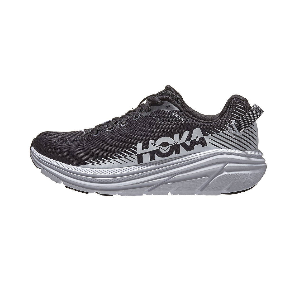 HOKA Rincon 2 Women's Shoes Black/White 360° View | Running Warehouse