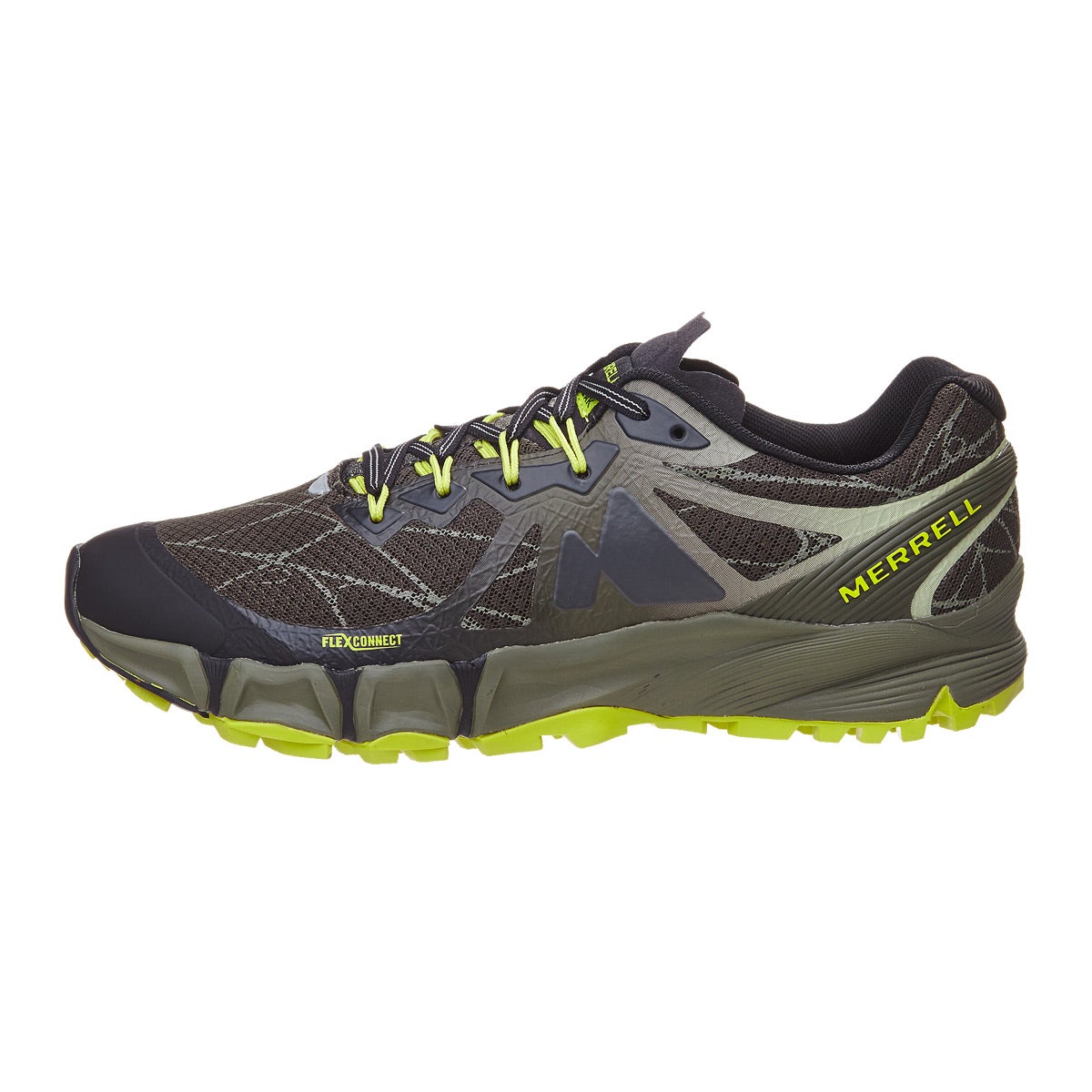 Merrell Agility Peak Flex Men's Shoes Beluga/Olive 360° View | Running ...