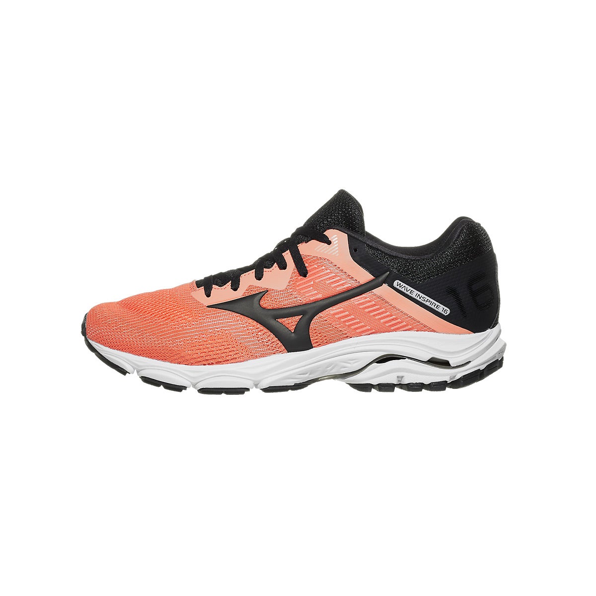 Mizuno Wave Inspire 16 Men's Shoes Salmon Buff/Black 360° View ...