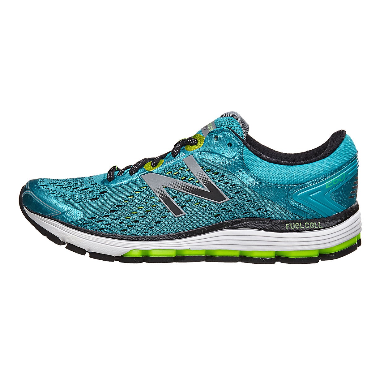 New Balance 1260 v7 Women's Shoes Pisces Blue/Lime 360° View | Running ...