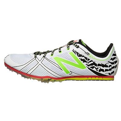 New Balance MD500v3 Men's Spikes White 360° View | Running Warehouse