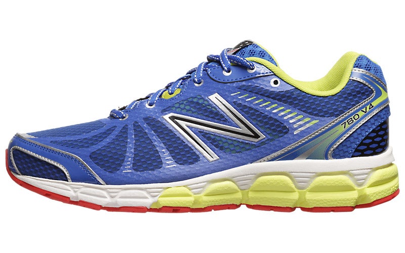 New Balance 780 v4 Men's Shoes Blue/Lime 360° View | Running Warehouse