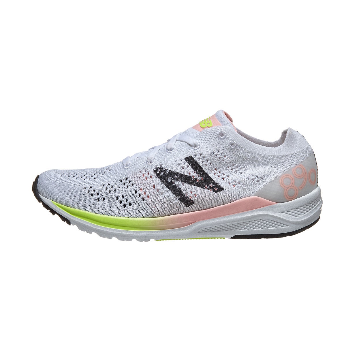 New Balance 890 v7 Women's Shoes White/Guava/Lime 360° View | Running ...