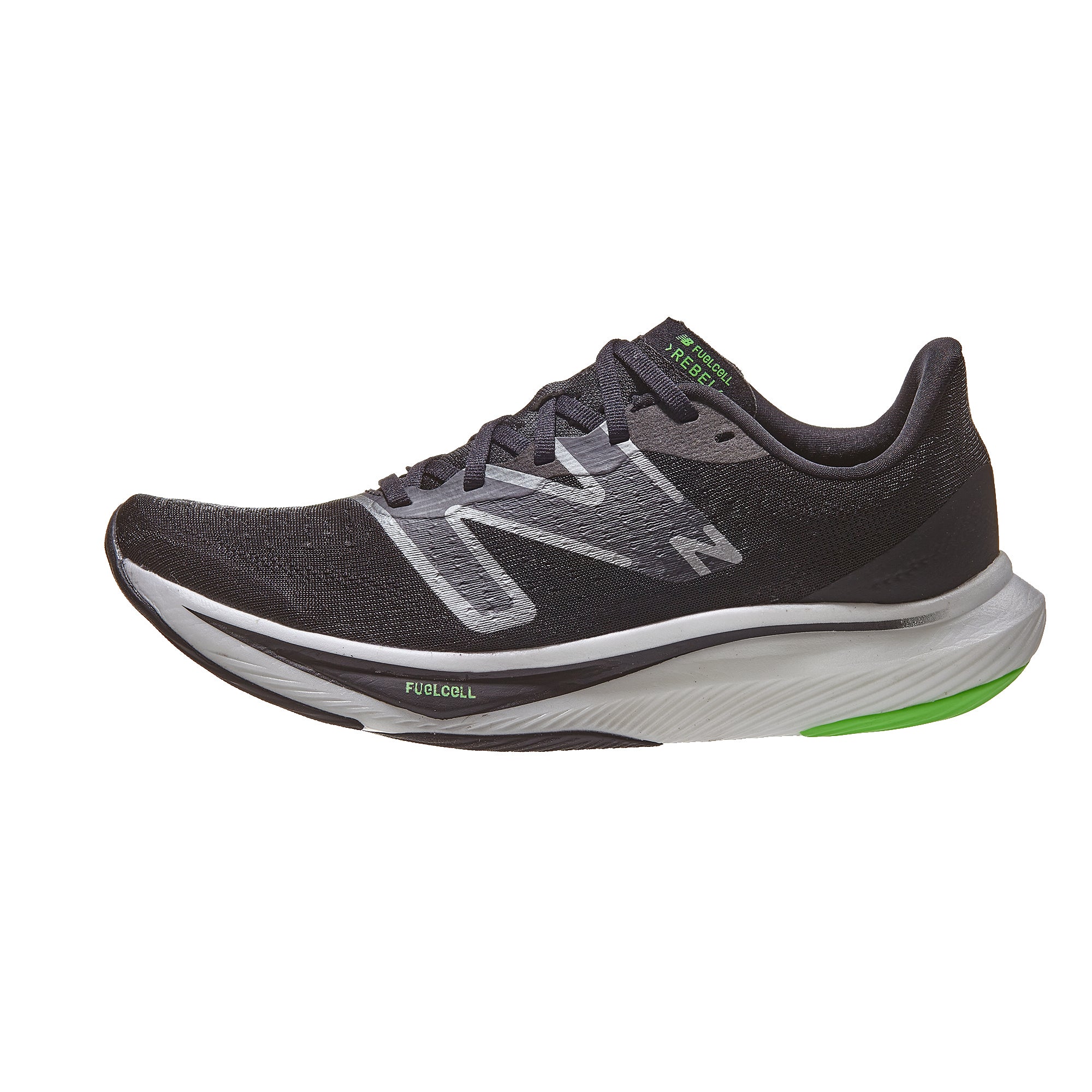 New Balance FuelCell Rebel v3 Men's Shoes Black/Blue 360° View Tennis Warehouse