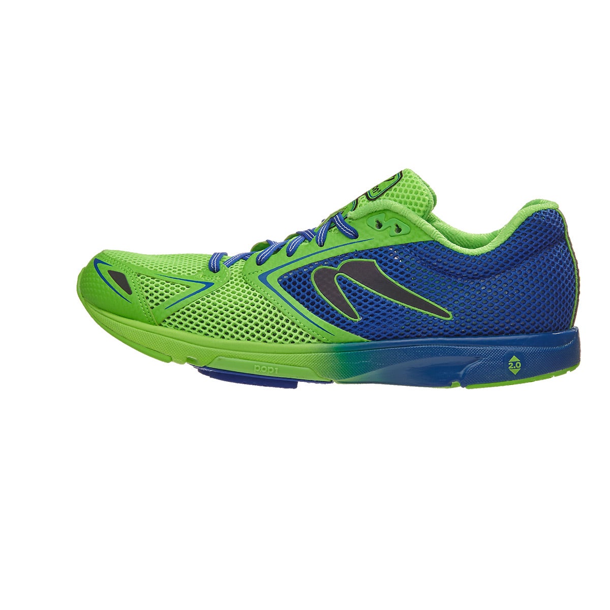 Newton Distance 7 Men's Shoes Blue/Lime 360° View | Running Warehouse