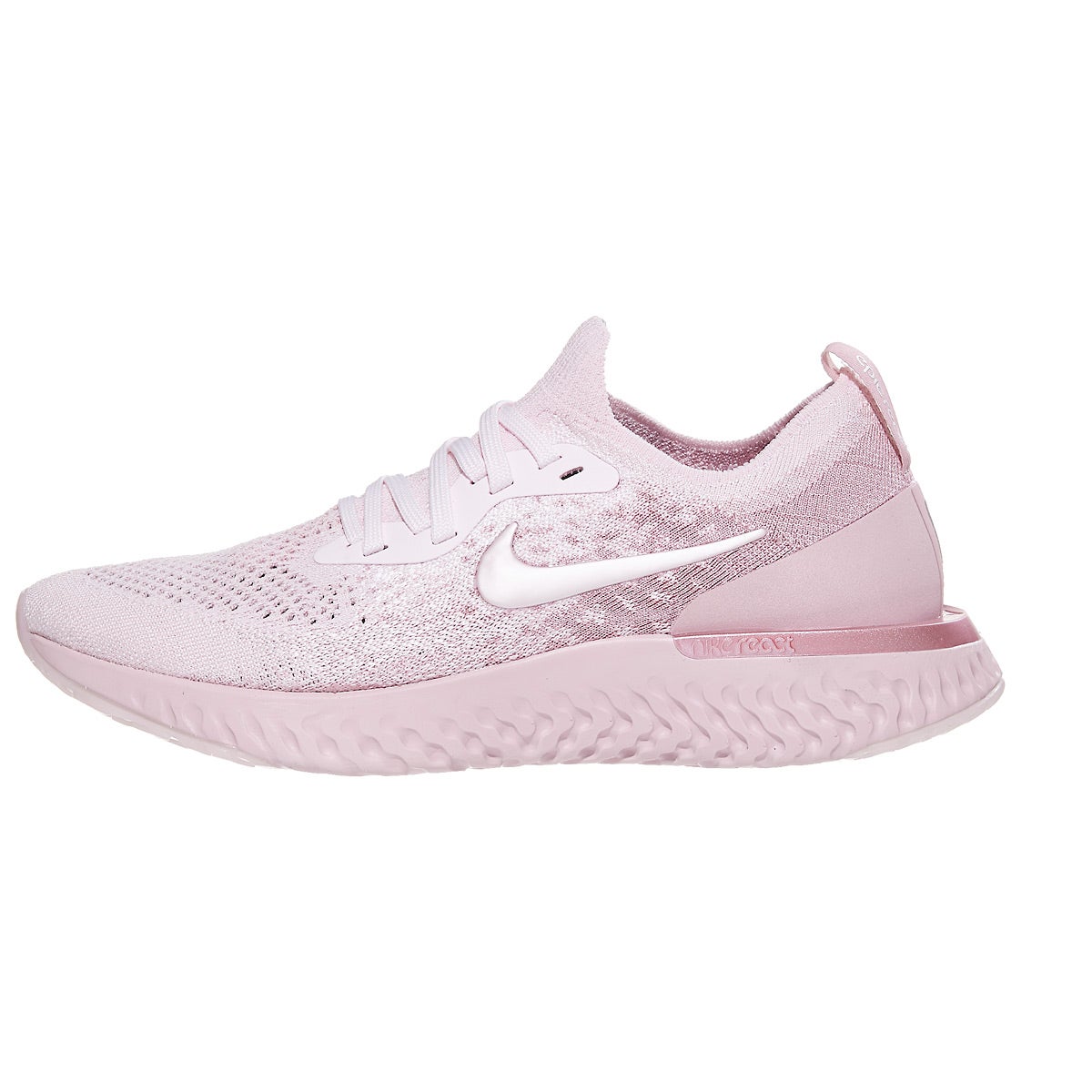 Nike Epic React Flyknit Women's Shoes Pearl Pink/Pin 360° View ...