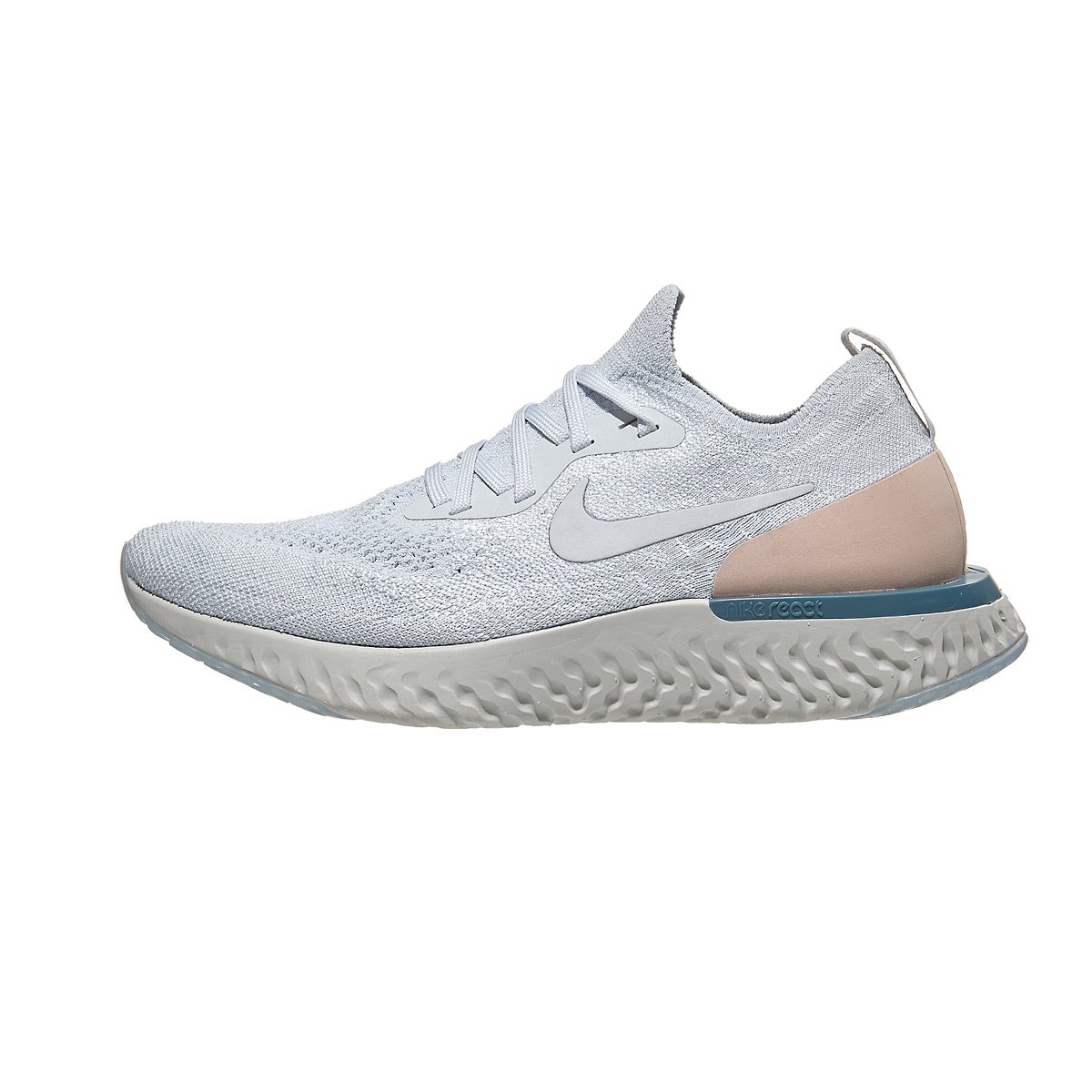 Nike Epic React Flyknit Women's Shoes Pure Platinum 360° View | Running ...