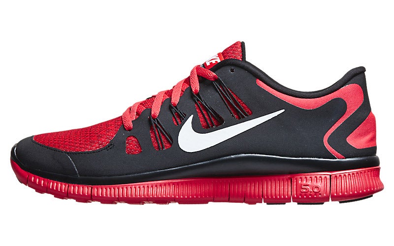 Nike Free 5.0+ Bloom Men's Shoes Crimson/White/Black 360° View ...