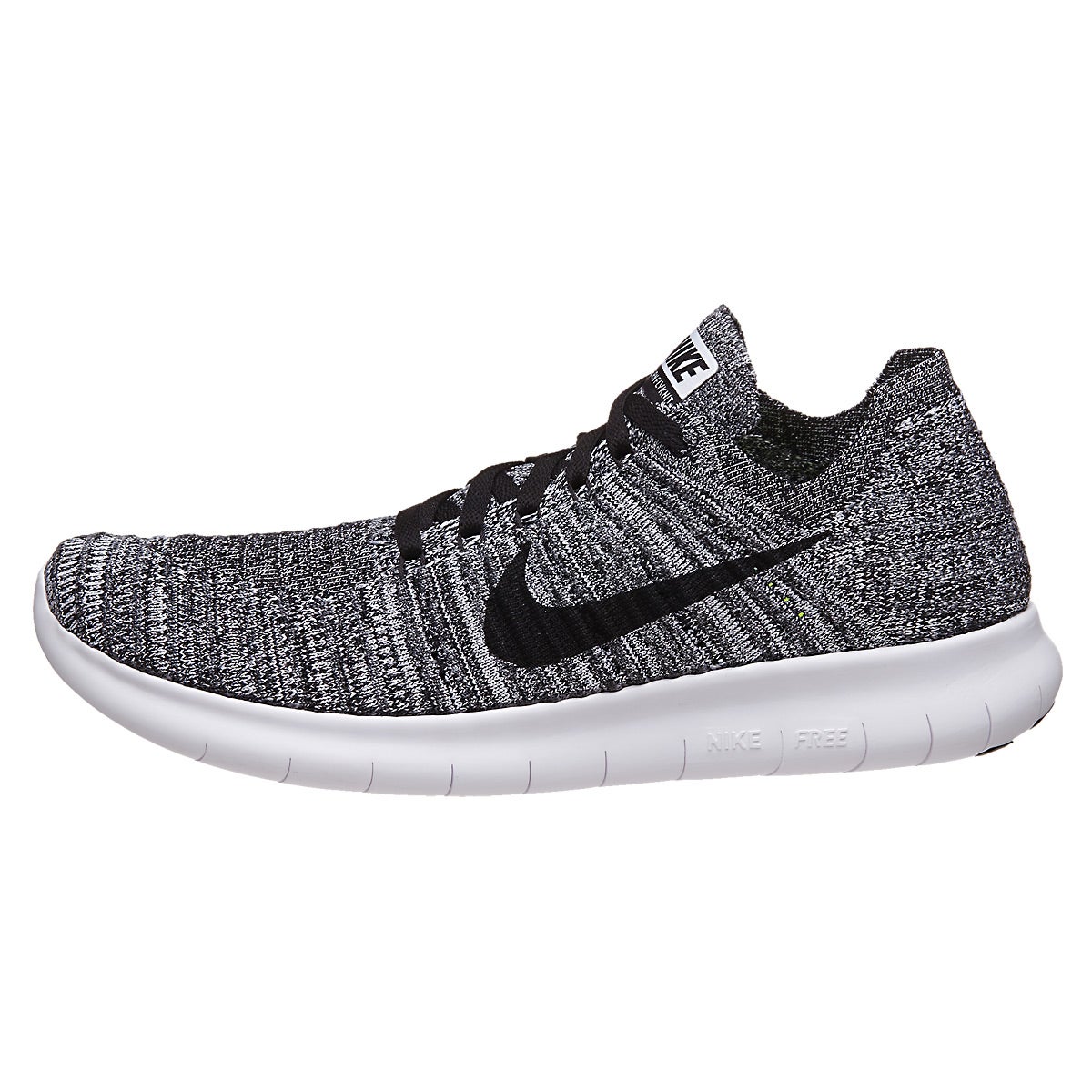 Nike Free RN Flyknit Women's Shoes White/Black 360° View | Running ...