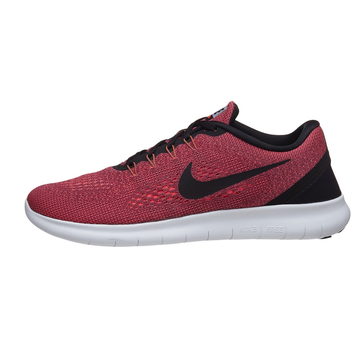 Nike Free RN Men's Shoes Hyper Orange/Black/Grey 360Â° View | Running Warehouse