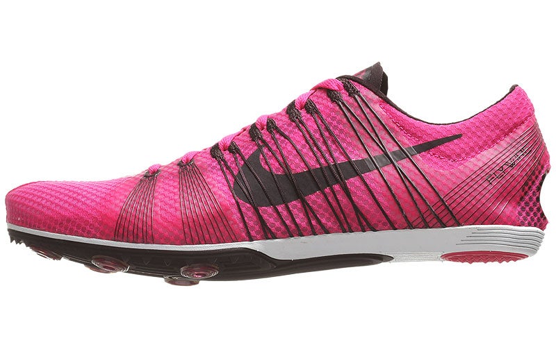 Nike Zoom Victory 2 Spikes Pink/Wine 360° View | Running Warehouse