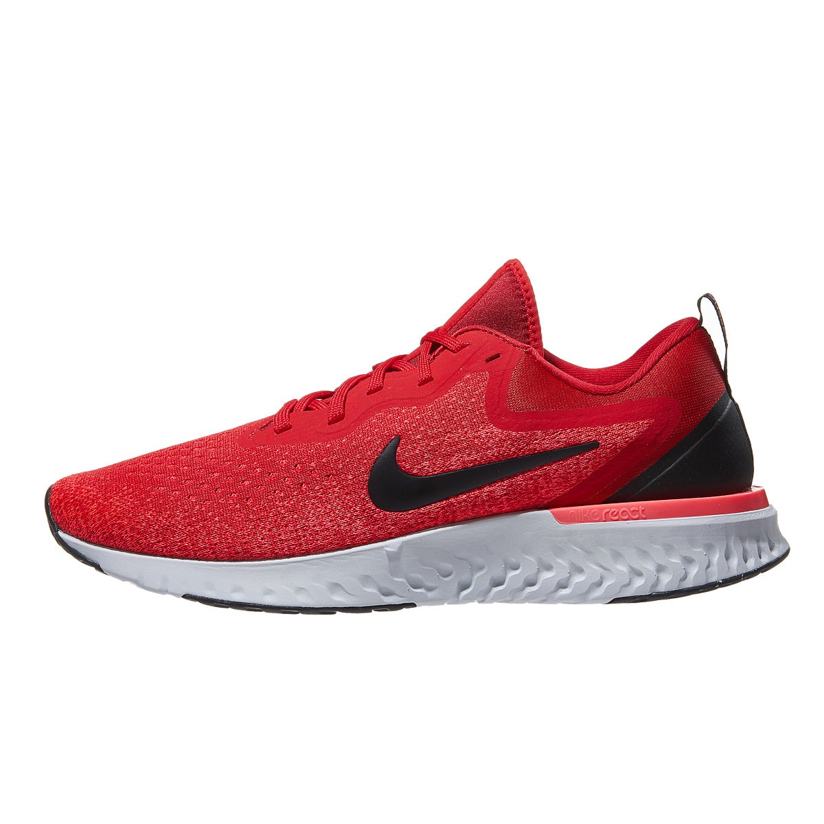 Nike Odyssey React Men's Shoes University Red/Black 360° View | Running ...
