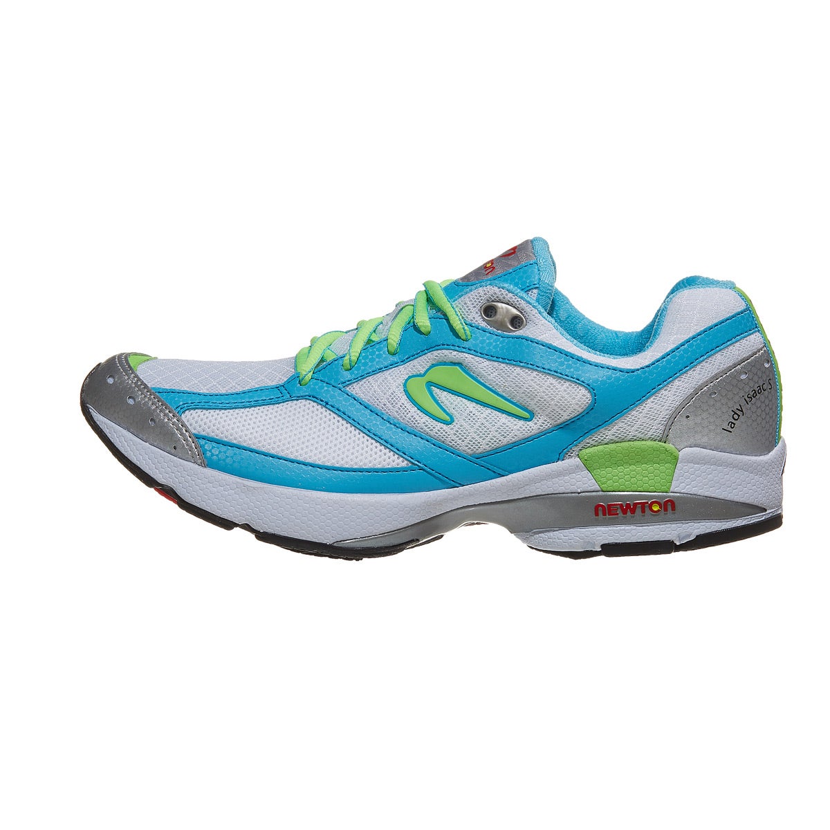 Newton Lady Isaac S Women's Shoes White/Aqua 360° View | Running Warehouse