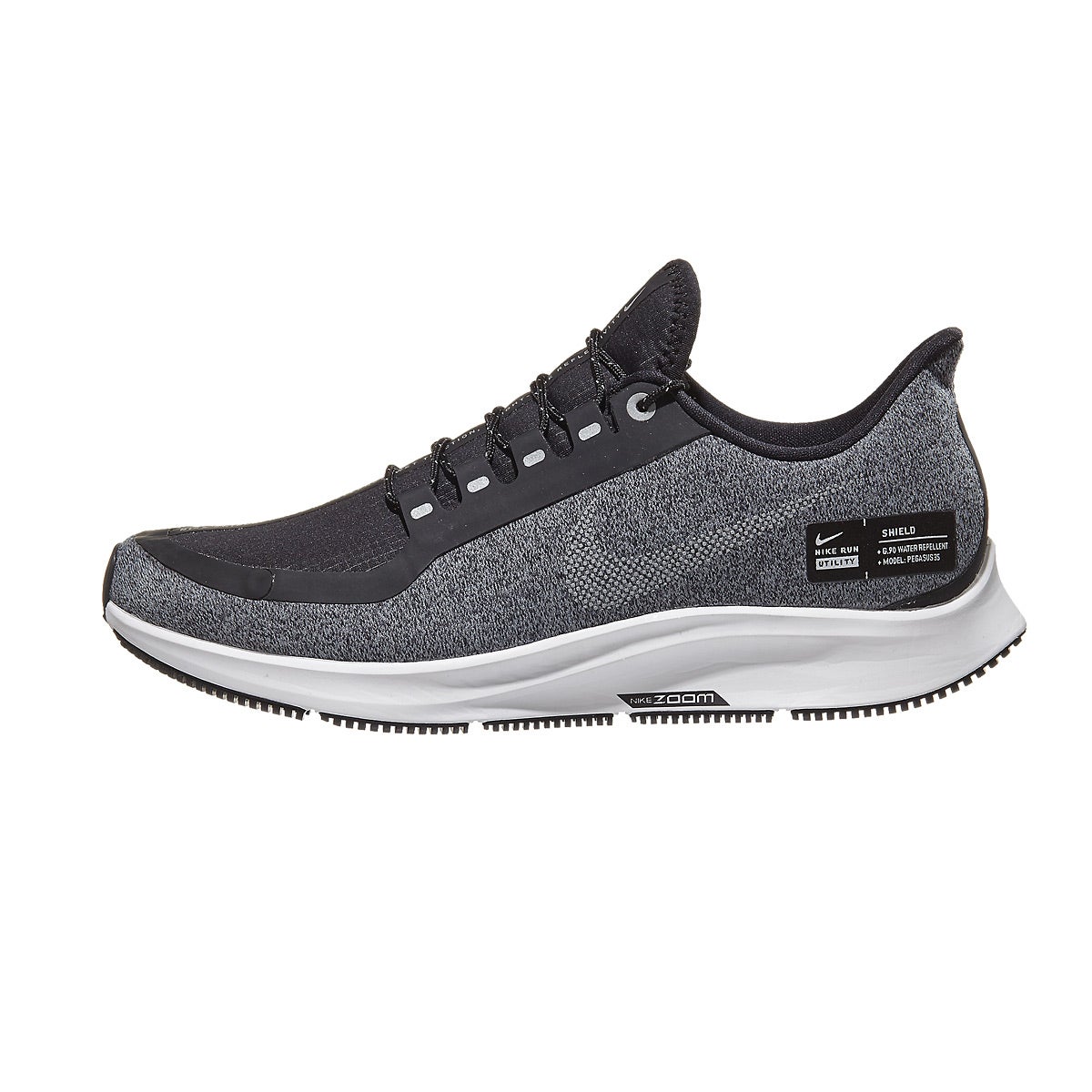 Nike Zoom Pegasus 35 Shield Women's Shoes Black/Whit 360Â° View | Running Warehouse