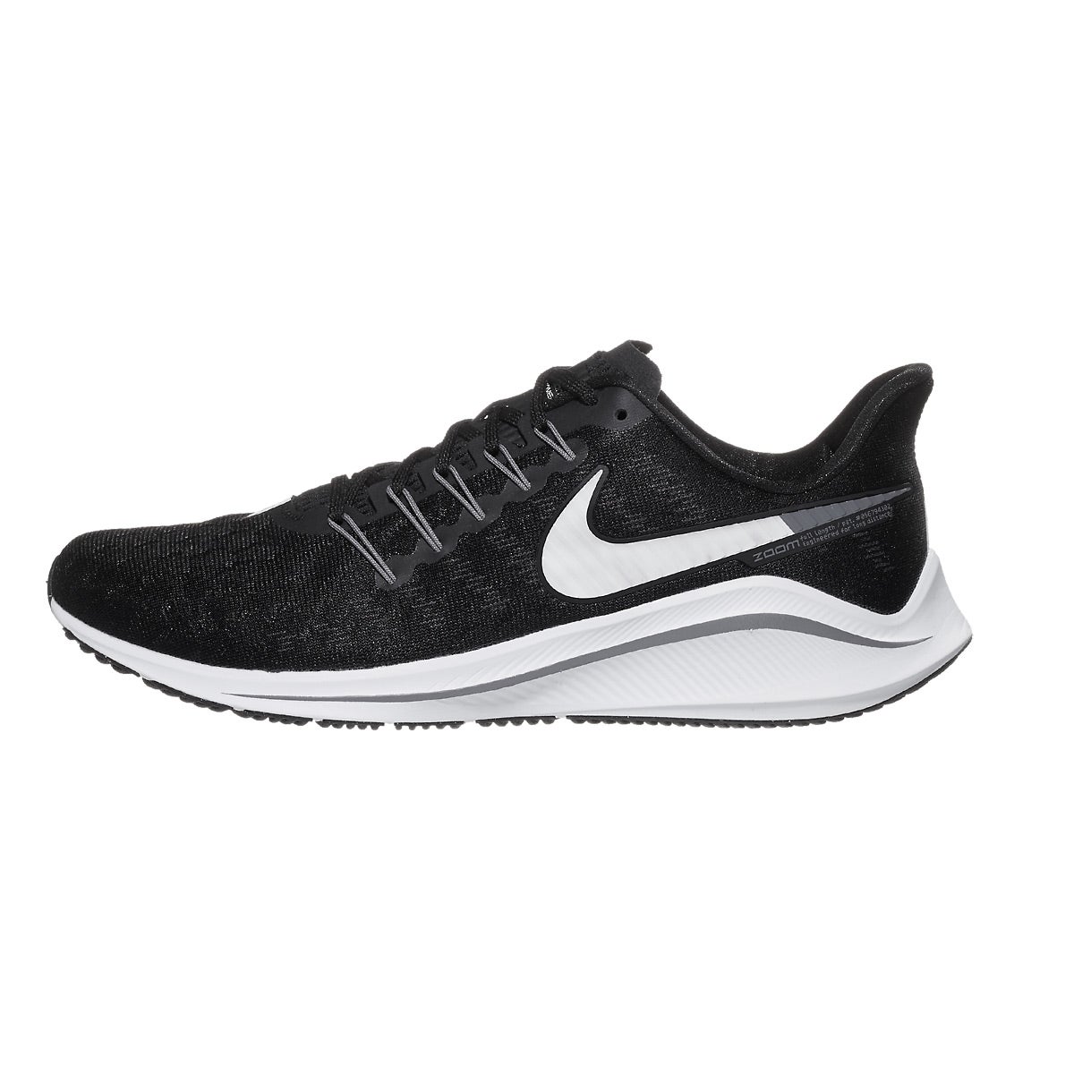 Nike Zoom Vomero 14 Men's Shoes Black/White/Grey 360° View | Running ...