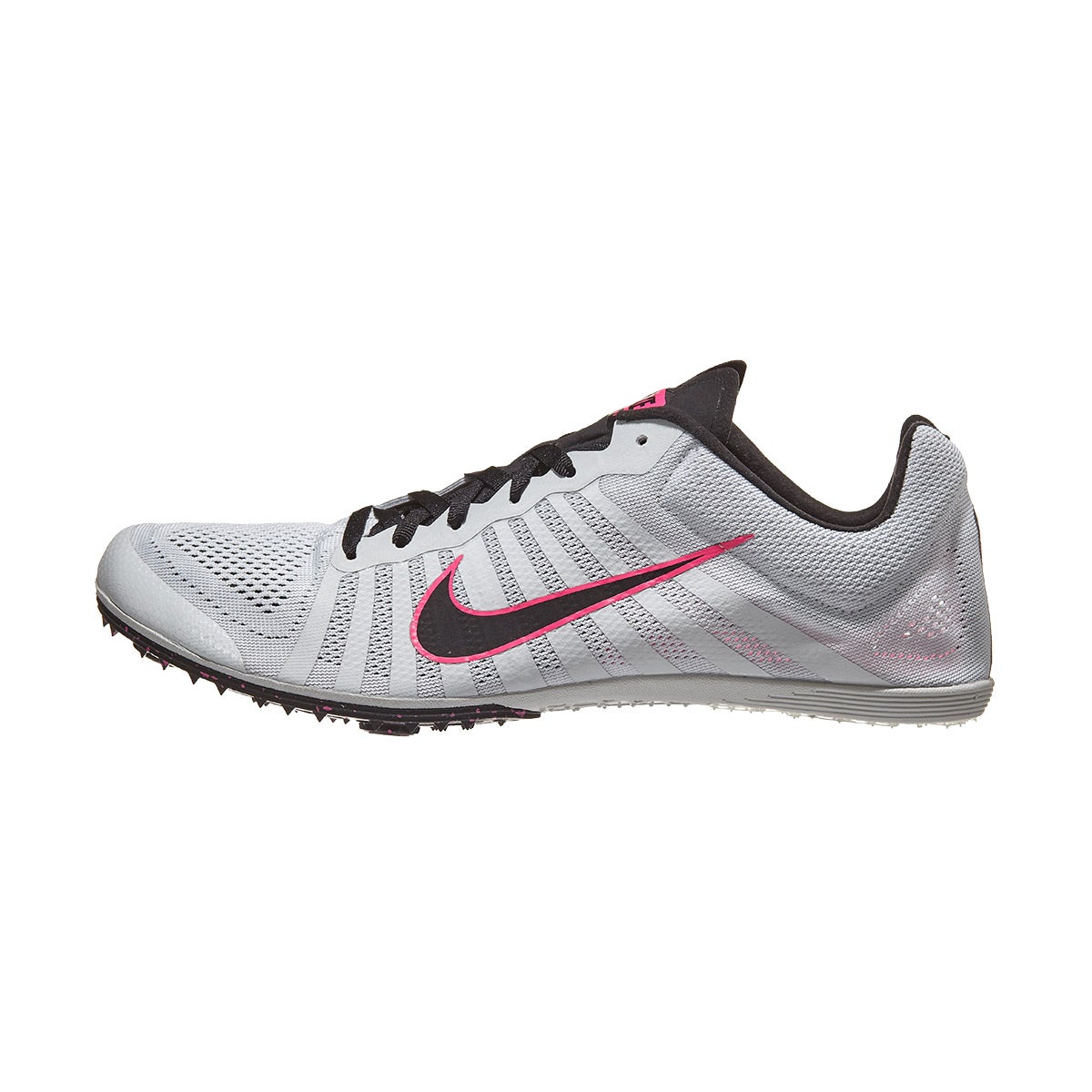 Nike Zoom D Unisex Spikes Pure Platinum/Black/Pink 360° View | Running ...