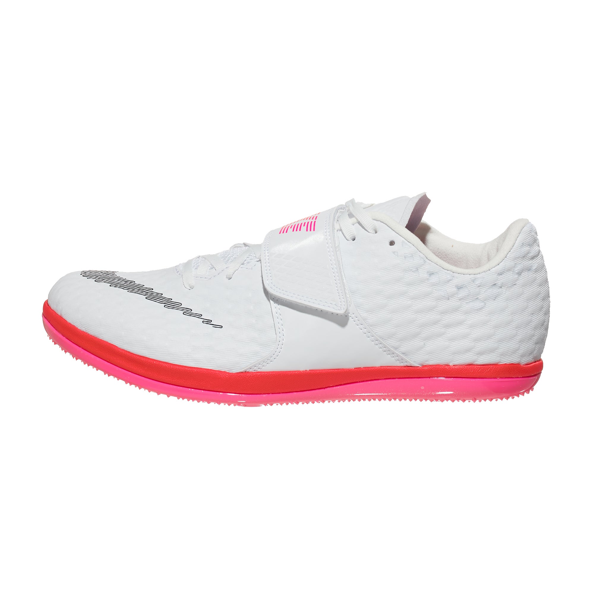 Nike Zoom High Jump Elite Unisex Spikes White/Black 360° View Running