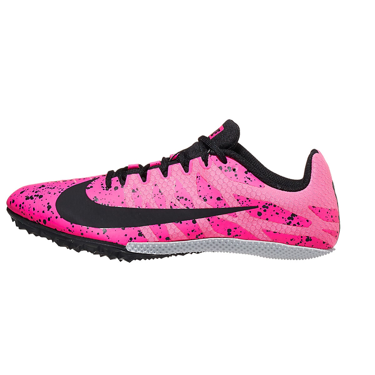 Nike Zoom Rival S 9 Men's Spikes Pink Blast/Black 360° View | Running