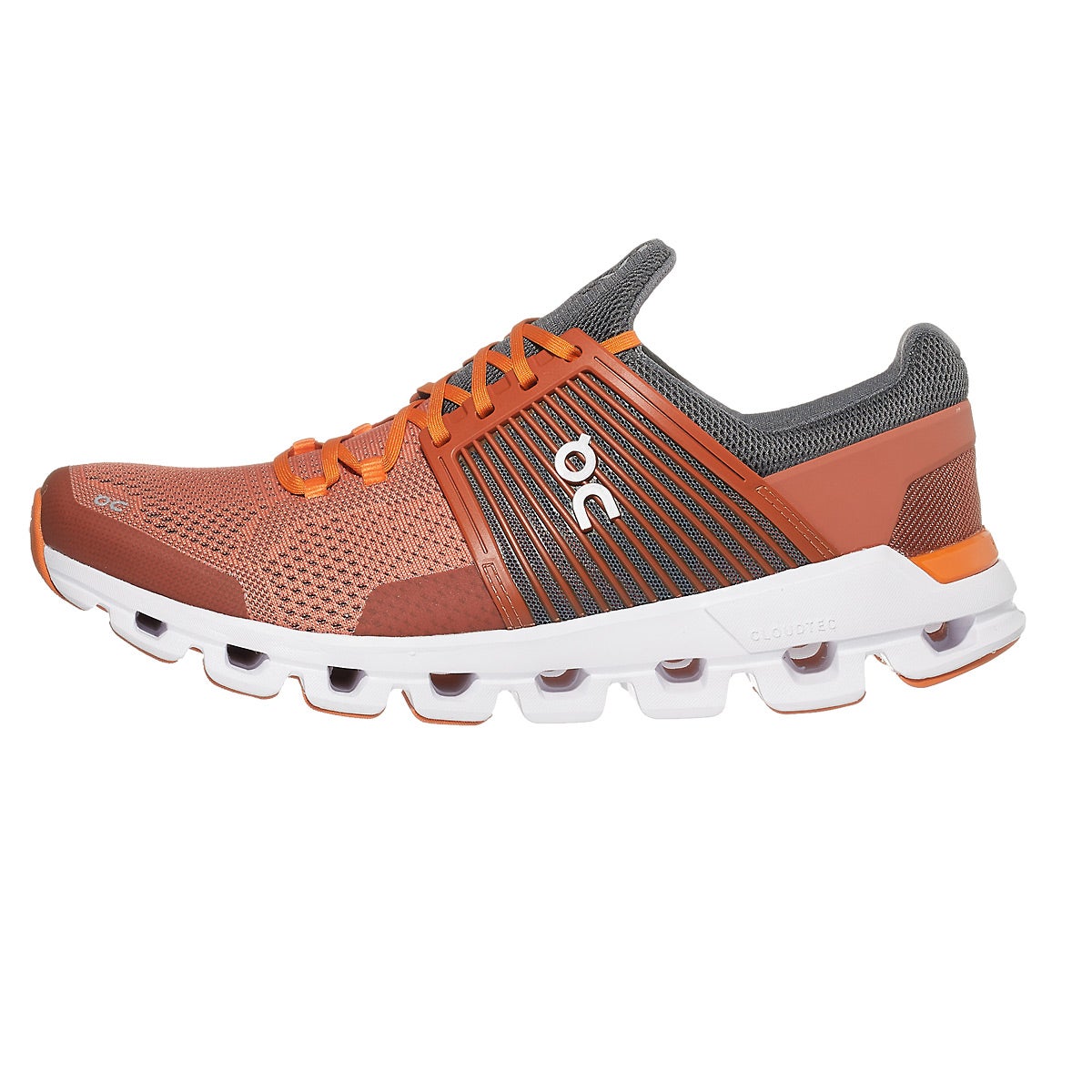 ON Cloudswift Men's Shoes Rust/Rock 360° View | Running Warehouse