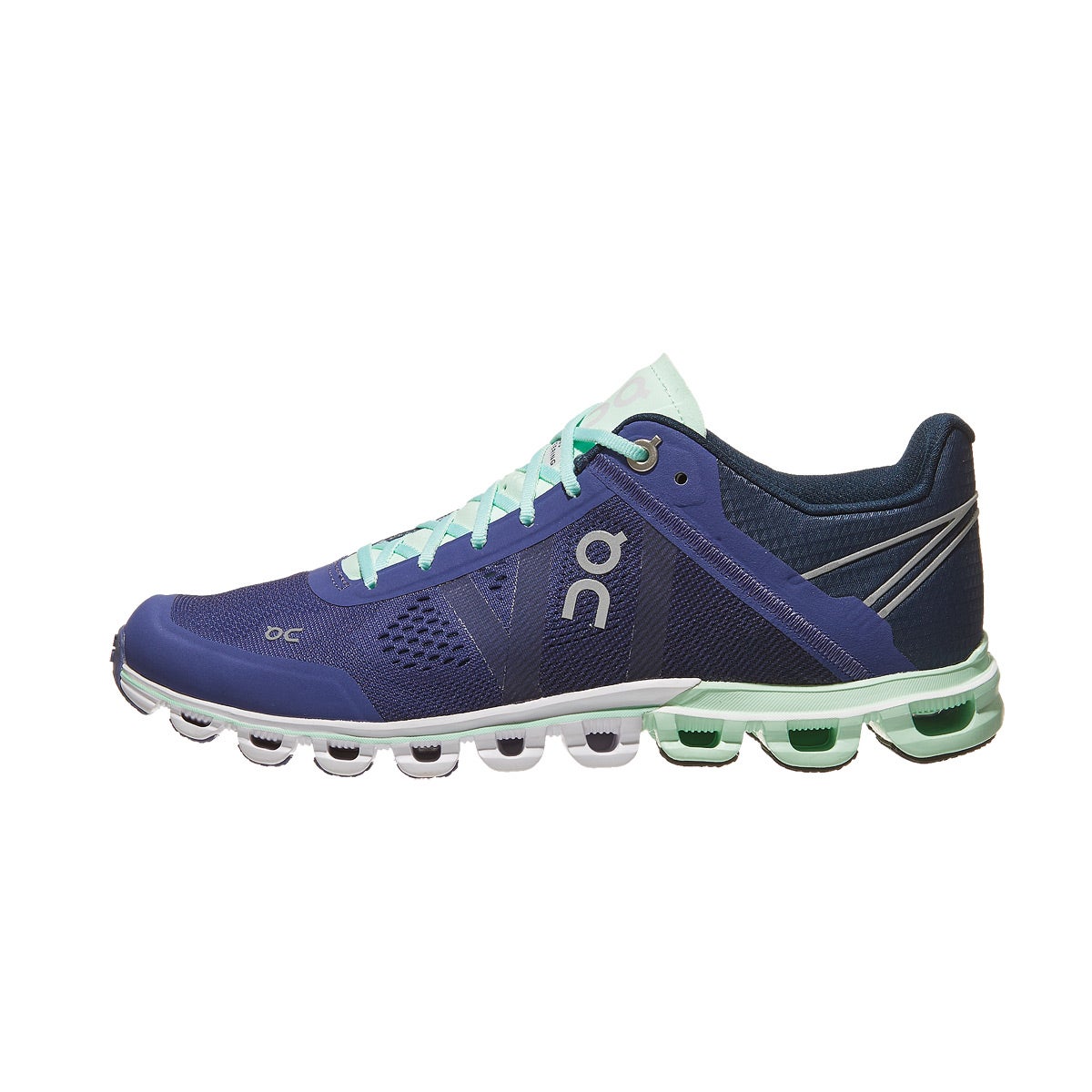 ON Cloudflow Women's Shoes Dawn/Jade 360° View | Running Warehouse