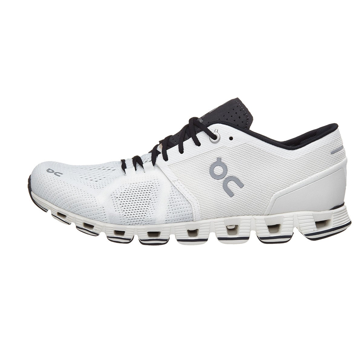 ON Cloud X Men's Shoes White/Black 360° View | Running Warehouse