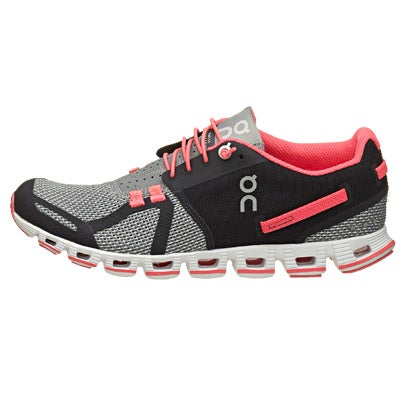 ON The Cloud Women's Shoes Grey/Neon Pink 360° View | Running Warehouse