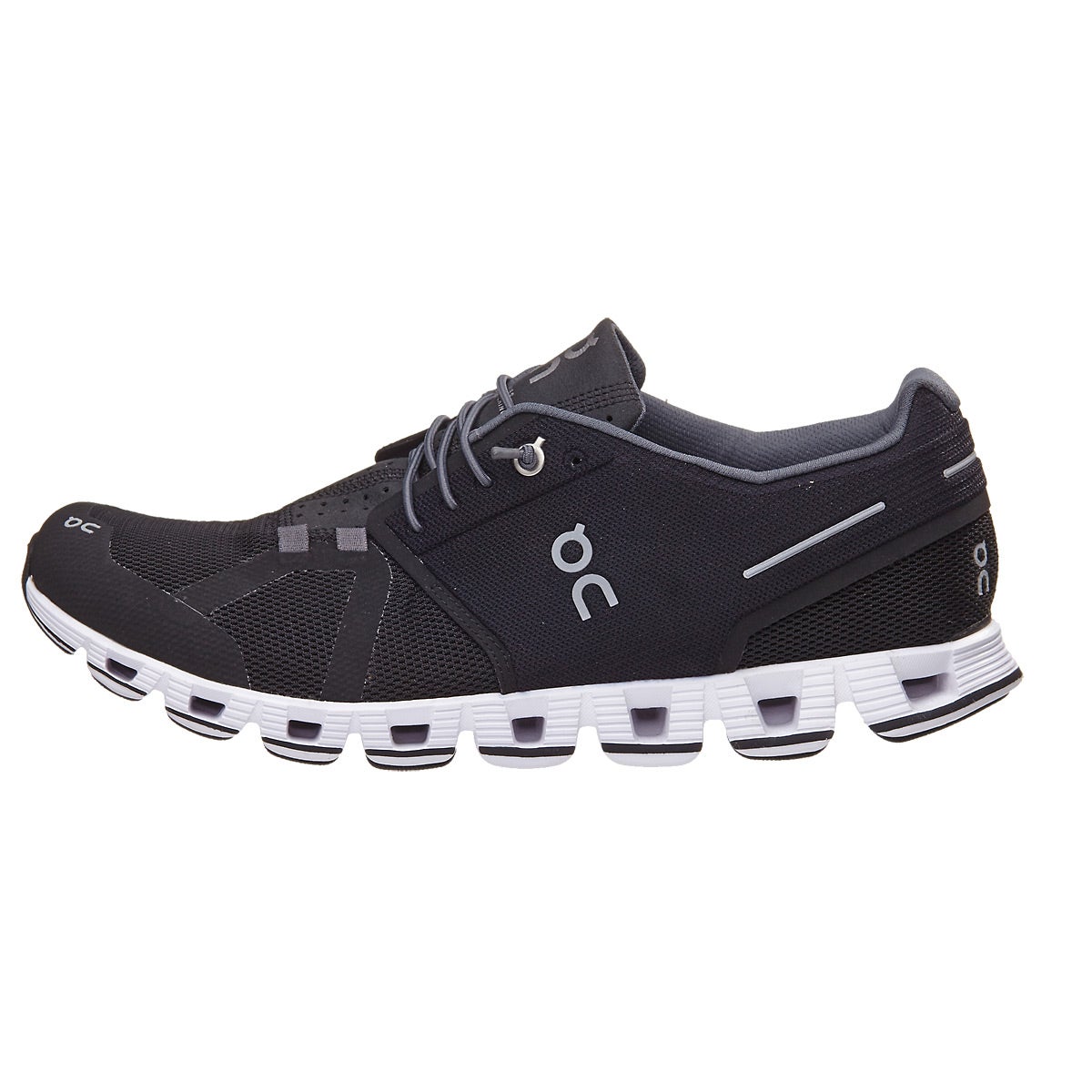ON Cloud Men's Shoes Black/White 360° View | Running Warehouse