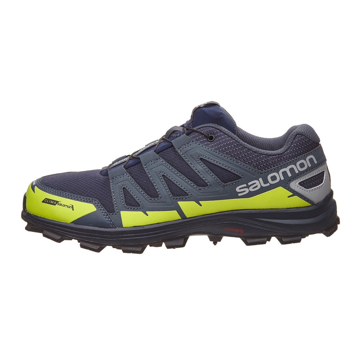 Salomon Speedspike CS Unisex Shoes Navy/Silver/Lime 360° View | Running ...