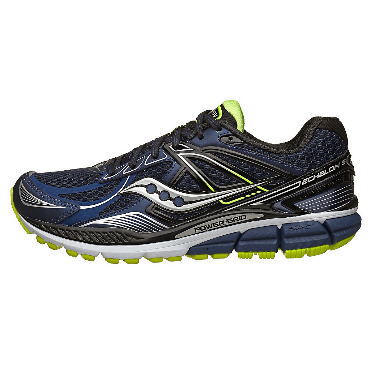 Saucony Echelon 5 Men's Shoes Navy/Black/Citron 360° View | Running ...