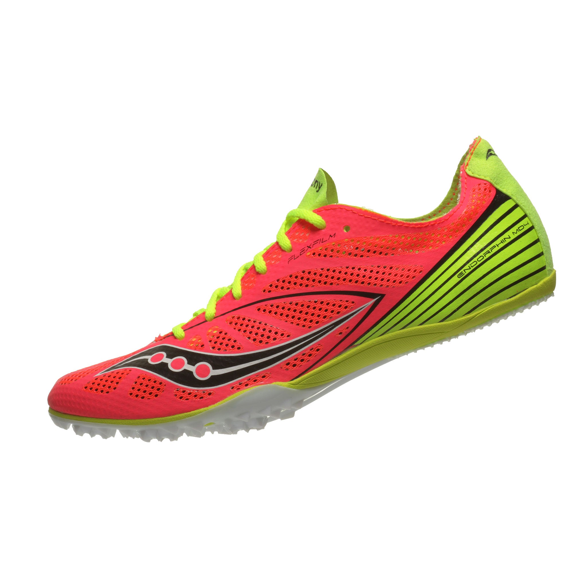 Saucony Endorphin MD4 Women's Spikes Cor/Cit/Blk 360° View | Running ...