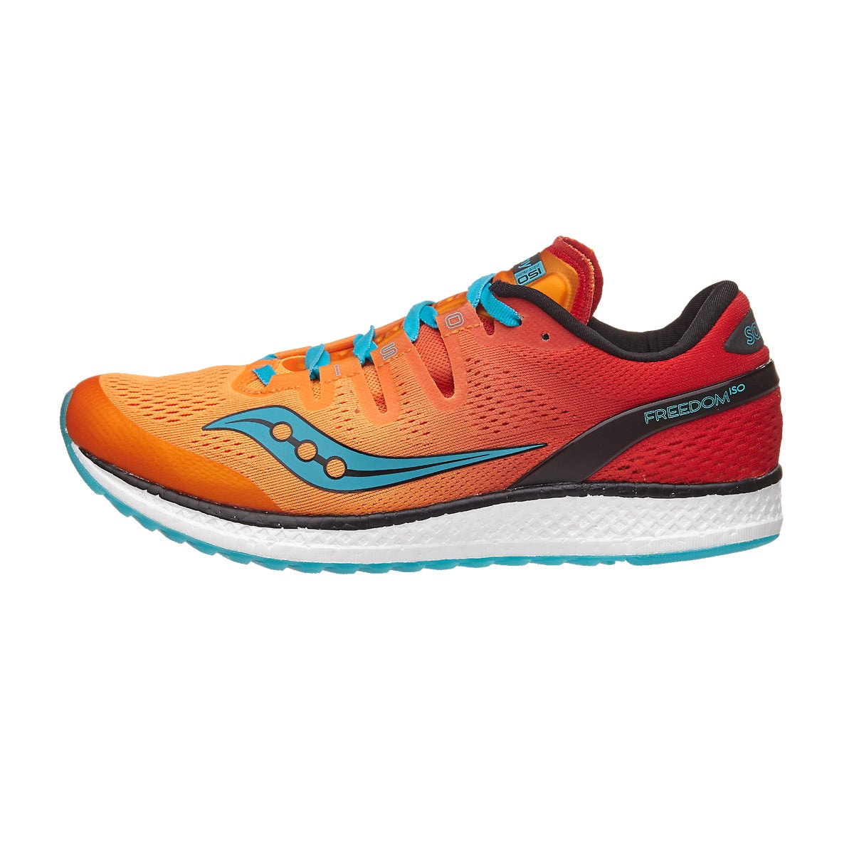Saucony Freedom ISO Men's Shoes Orange/Red/Teal 360° View | Running ...
