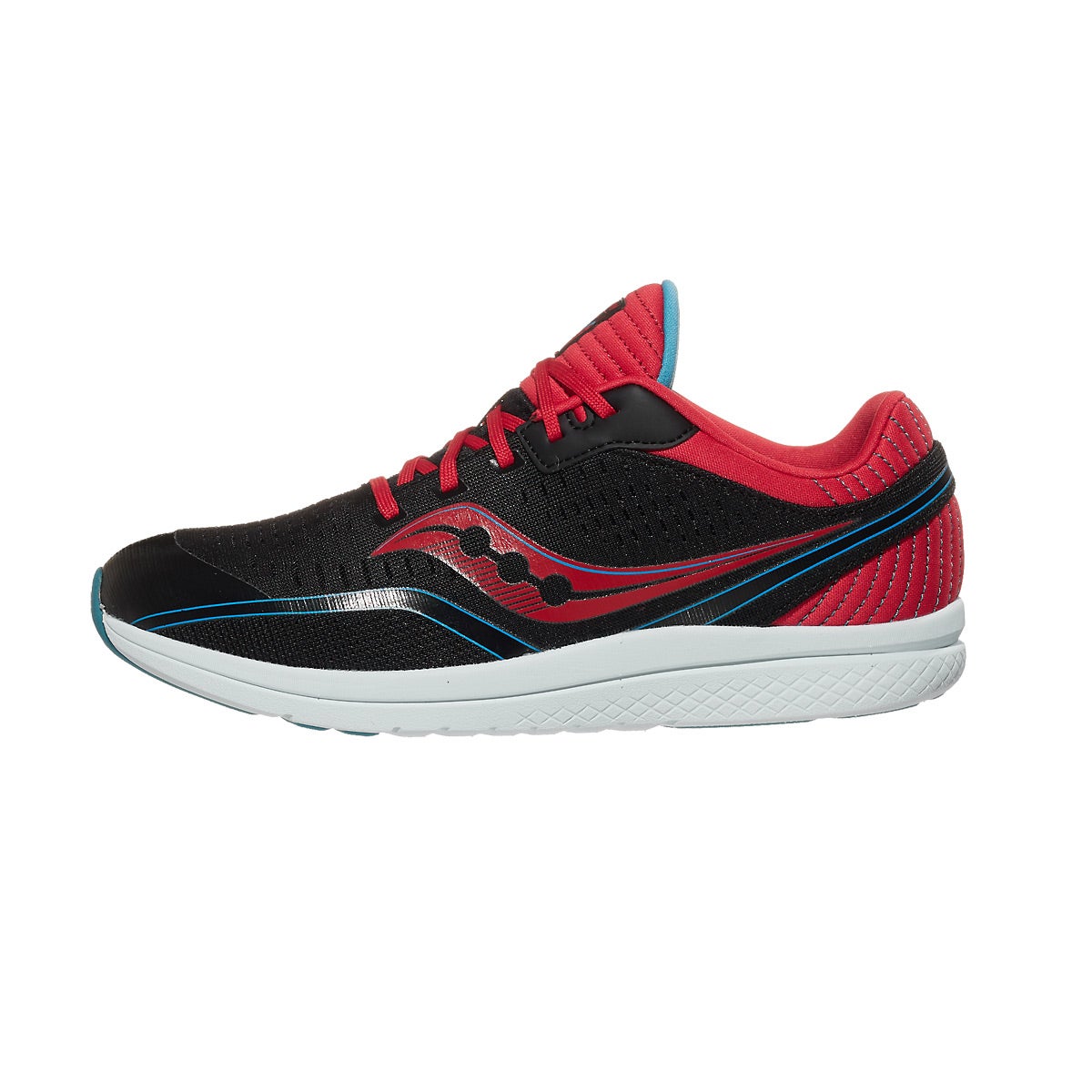 Saucony Kinvara 11 Kids Shoes Black/Red/Blue 360° View Running Warehouse
