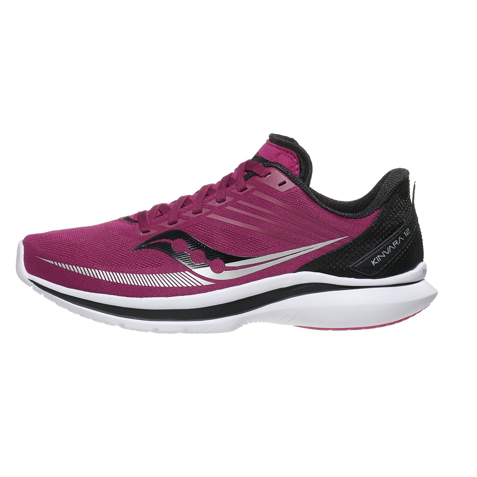 Saucony Kinvara 12 Women's Shoes Cherry/Storm 360° View - Tennis Warehouse