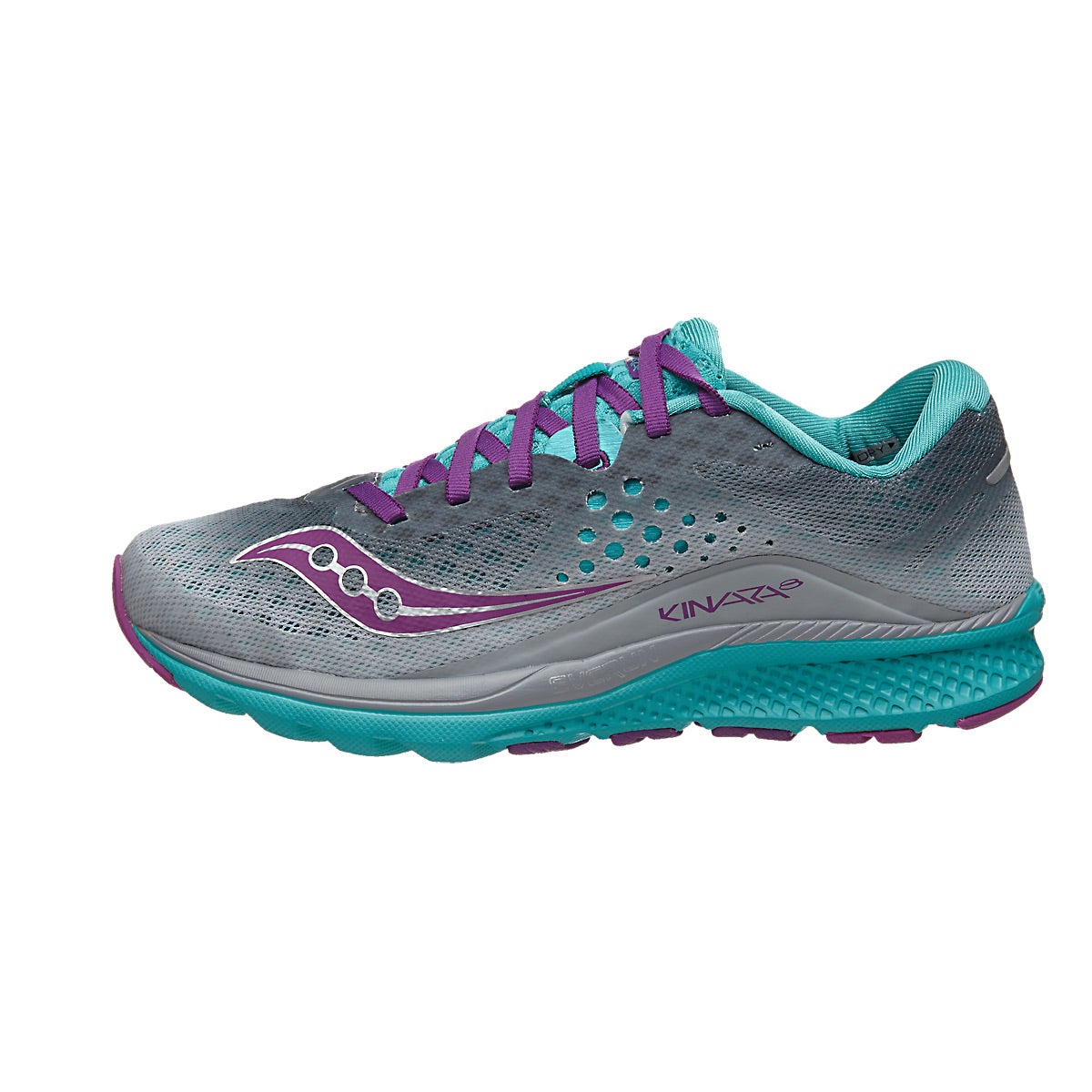 Saucony Kinvara 8 Women's Shoes Grey/Teal/Purple 360° View | Running ...