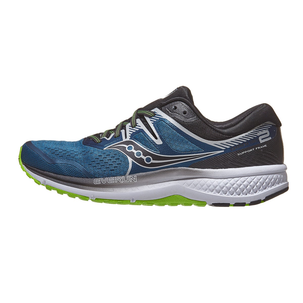 Saucony Omni ISO 2 Men's Shoes Marine/Silver 360° View | Running Warehouse