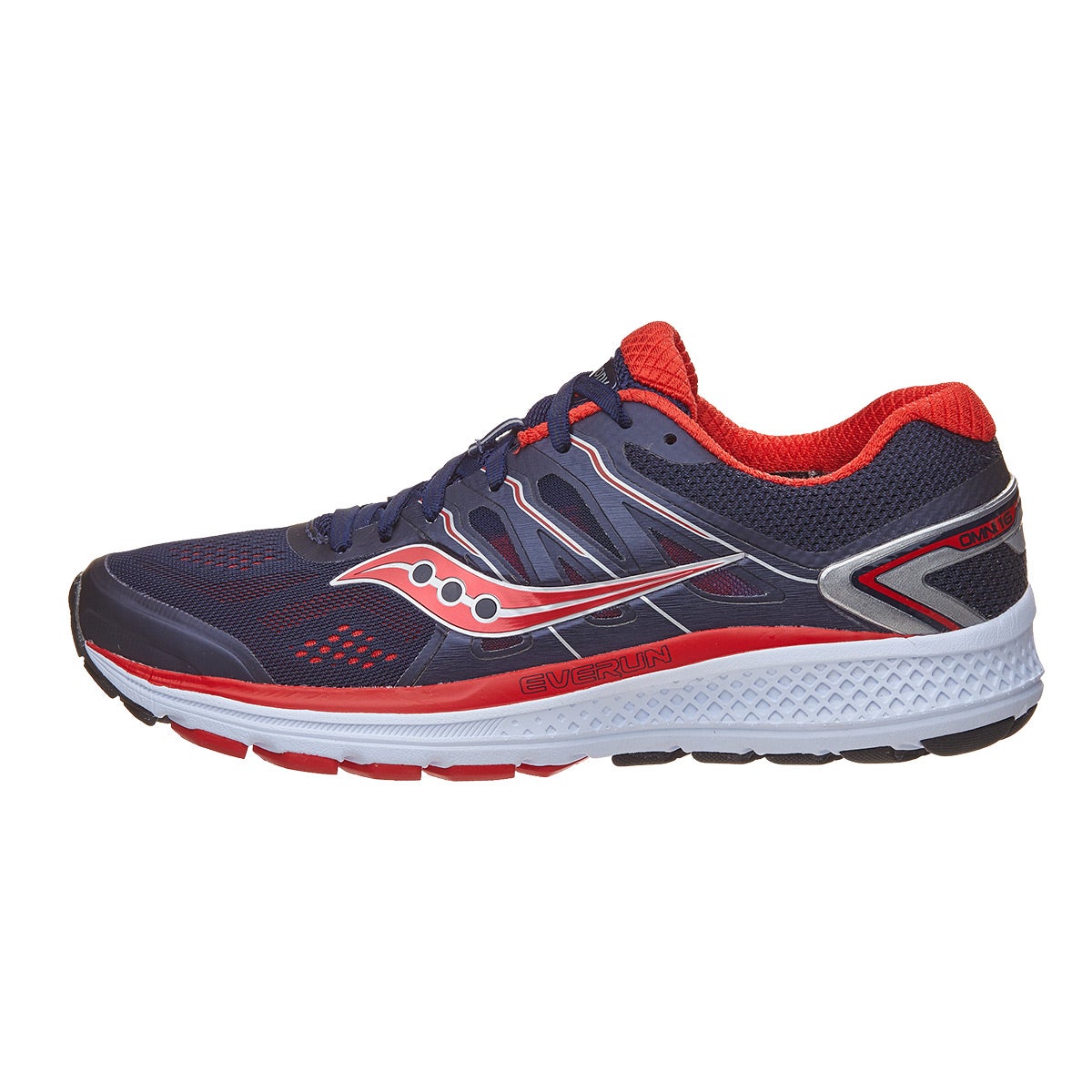 Saucony Omni 16 Men's Shoes Navy/Red 360° View | Running Warehouse