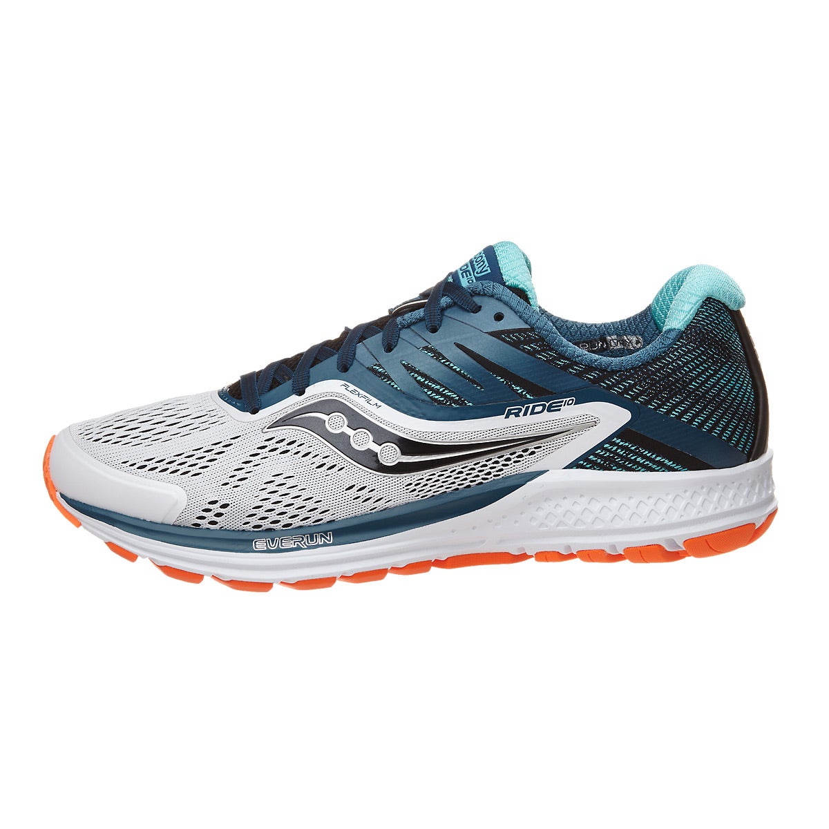 Saucony Ride 10 Men's Shoes White/Teal 