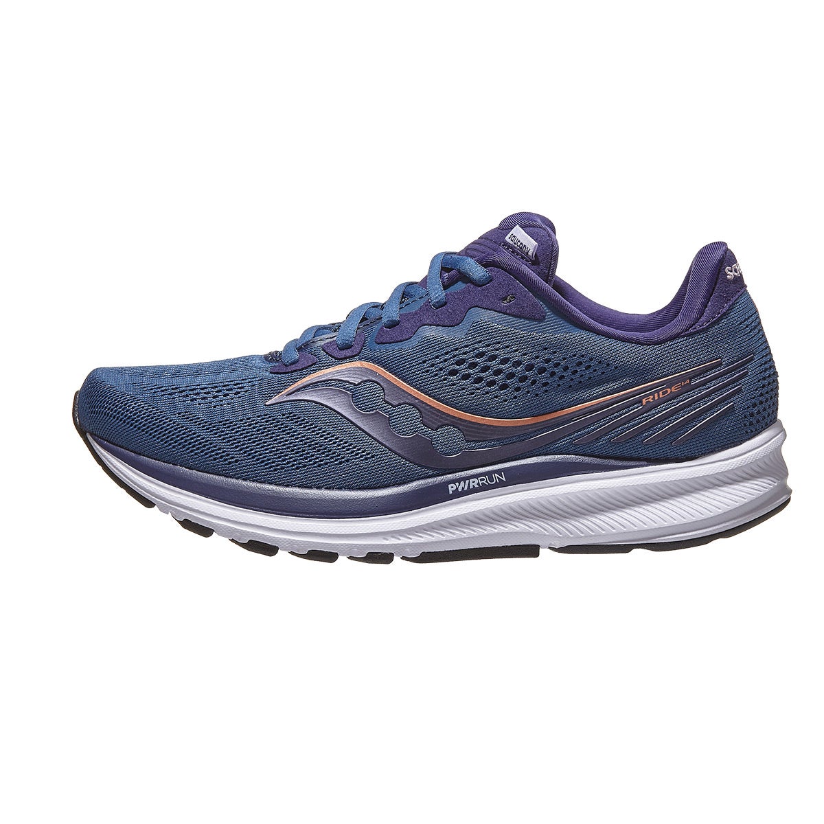 Saucony Ride 14 Women's Shoes Midnight/Copper 360° View | Running Warehouse