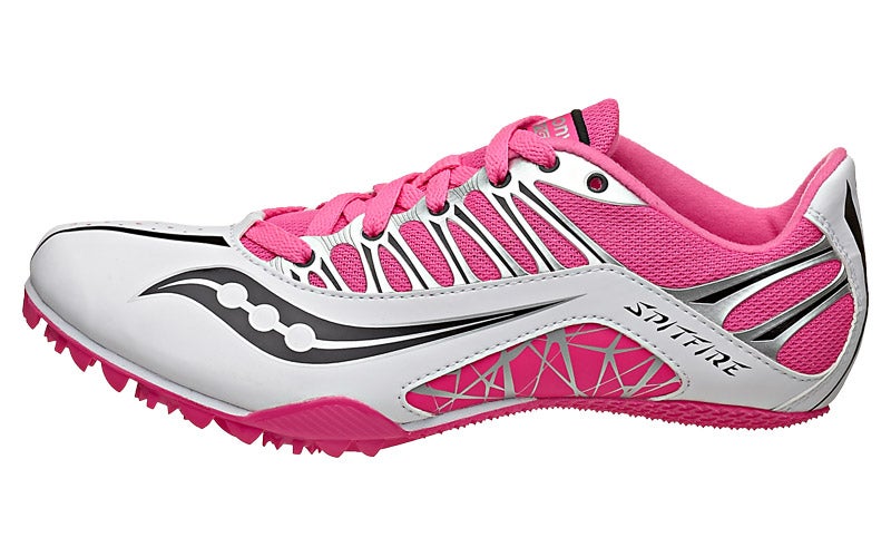 pink saucony spikes
